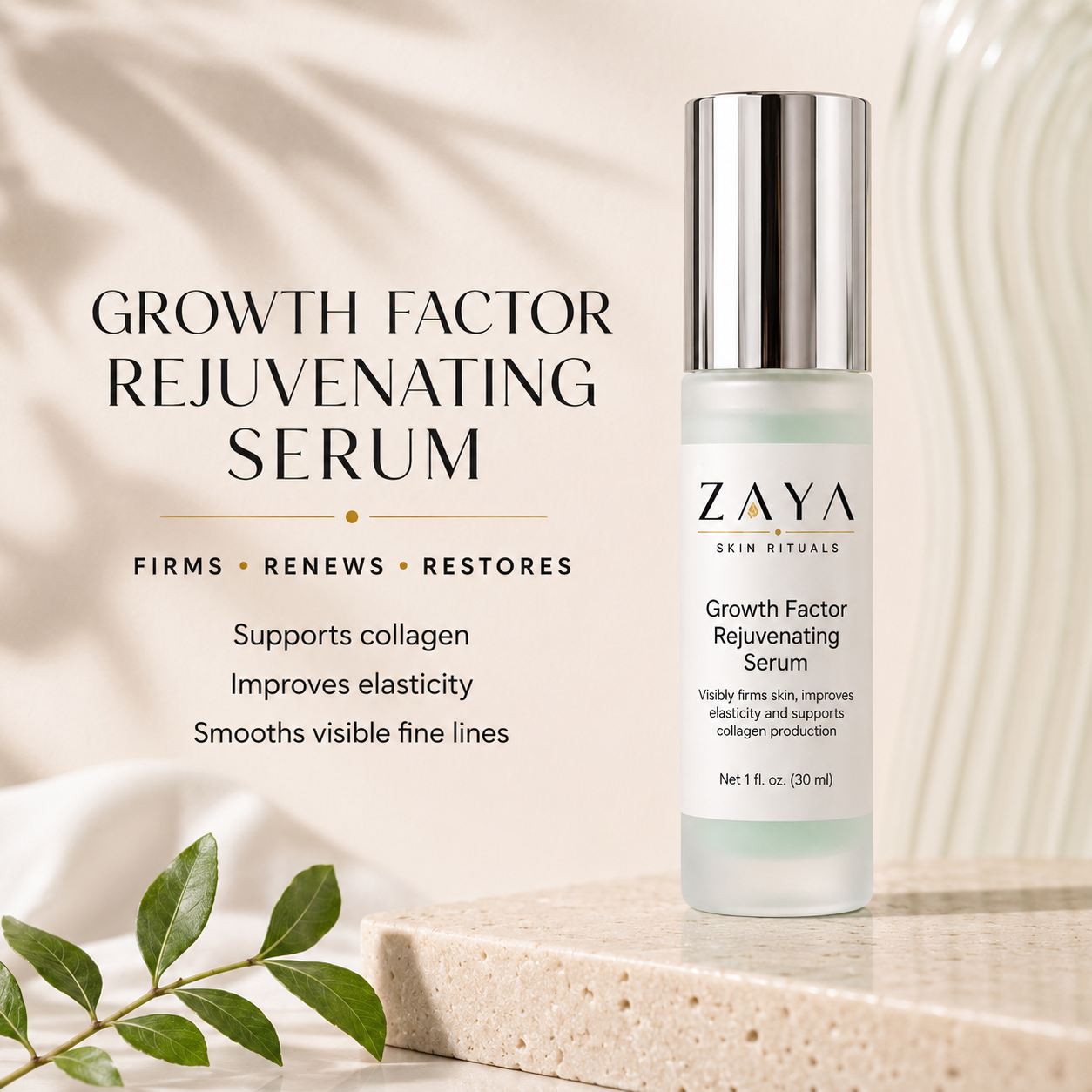 ZAYA Skin Rituals Growth Factor Rejuvenating Serum — 1 fl. oz. (30 ml)