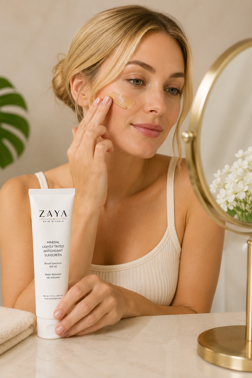ZAYA Skin Rituals Mineral Lightly Tinted Antioxidant Sunscreen SPF 50