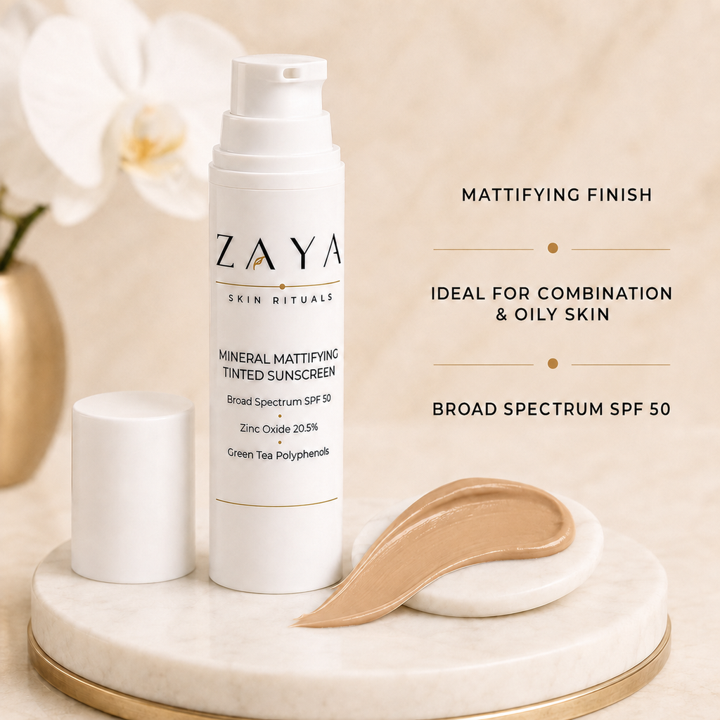 ZAYA Skin Rituals Mineral Mattifying Tinted Sunscreen Broad Spectrum SPF 50